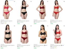 womens Bra & Panty Lingerie Set starting @ ₹75