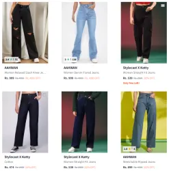 Womens Branded Jeans @ Minimum 80% Discount