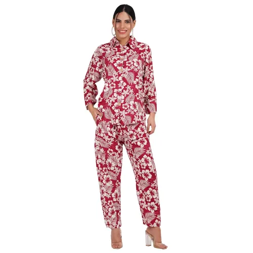 Image of Women’s Casual Co-Ord Shirt & Pant Set