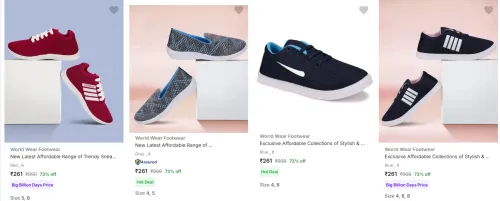 Image of Women's Casual Shoes at minimum 70% Discount
