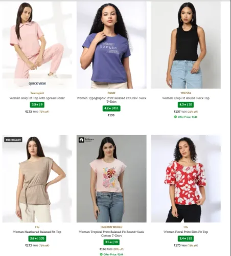 Image of Women's Clothing Starting at ₹175