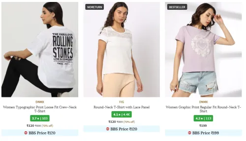 Image of Women's Clothing @ Under ₹199 | Start ₹120