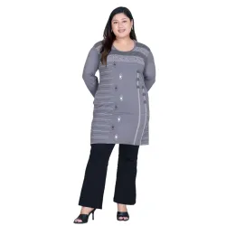 Womens Cotton Printed Kurti | Full Sleeve, Regular Fit, Casual Wear