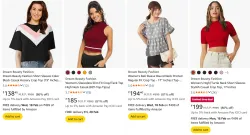 Womens crop tops upto 85% off
