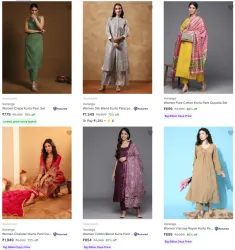 Womens Ethnic Sets @ Minimum 70% Discount