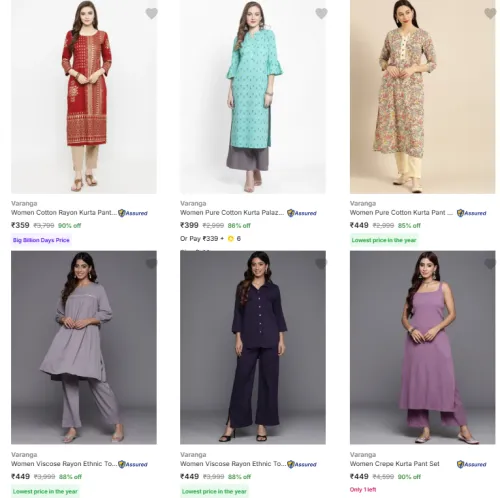 Image of Women's Ethnic Sets @ Up to 90% Discount | Starting ₹379