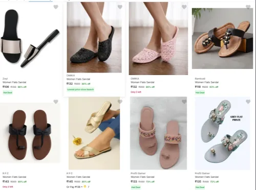 Image of Women's Flat sandals starting at ₹106