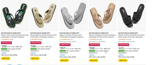 Image of Womens footwear upto 88% discount 