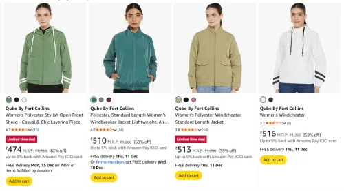 Image of Womens Jacket Upto 62% Off