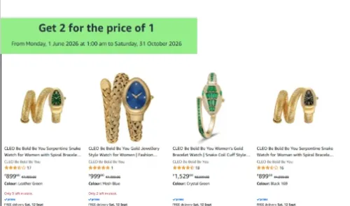 Image of Women's Jewellery Offer : Get 2 for the price of 1