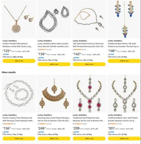 Image of Women's Jewellery Sets Upto 97% Off