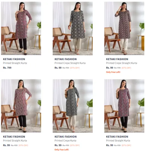 Image of Women's Kurta @ ₹99