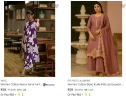 Womens Kurta Pant Set @ Starting ₹59
