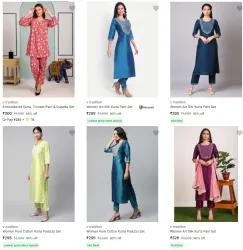Womens Kurta Pant Set @ Up to 90% Discount
