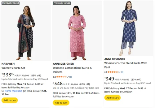 Image of Women's Kurta Sets @ Starting ₹333