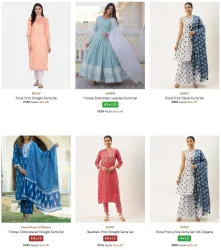 Womens Kurta Suit Sets @ Up to 92% Discount