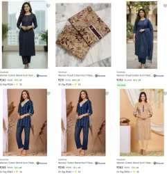 Womens Kurti Palazzo Dupatta Set @ Starting ₹242