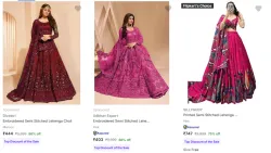 Womens Lehenga Cholis upto 92% Discount