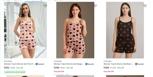 Image of Womens Night Dress From ₹262