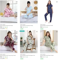 Womens Night Suits @ Starting ₹158