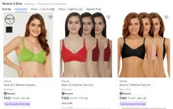 Womens Premium Bras at Minimum 70% Discount