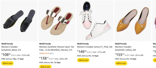 Image of Walktrendy Women's Footwears From ₹108