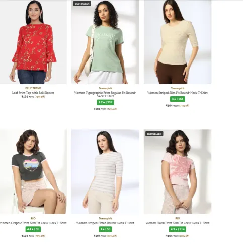 Image of Women's Premium Tops From ₹101
