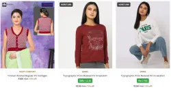 Womens Sweaters & Sweatshirts @ Start ₹100