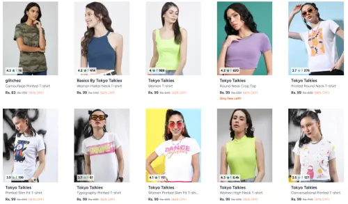 Image of Womens T Shirt starts @ ₹83