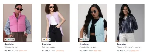 Image of Women's Winter jackets upto 89% Discount