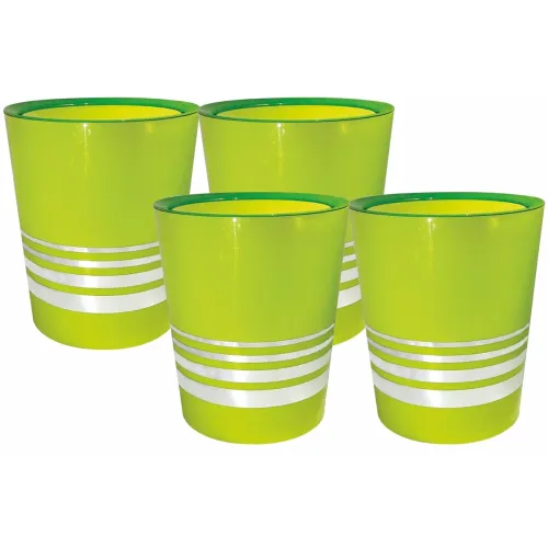 Image of Wonder Homeware 4-Piece Green Open Dustbin Set