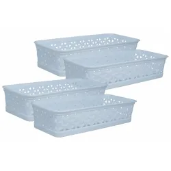 Wonder Homeware Multipurpose Storage Tokri Set of 4 (White)