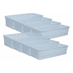 Wonder Plastic Prime Alexa 9 Multipurpose Storage Tokri – Set of 8