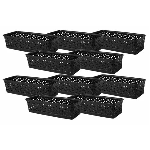 Image of Wonder Plastic Alexa 9 Storage Tokri Set (10, Black)