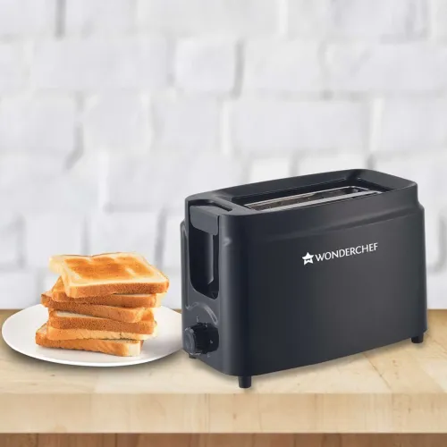Image of WONDERCHEF Acura Plus 750 W Pop Up Toaster (Black)