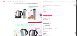  Wonderchef Acura Stainless-Steel Kettle- 1.5 L with Sippy Bottle -750ml Gift Combo