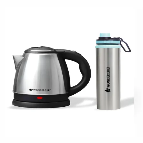 Image of Wonderchef Acura Stainless-Steel Kettle 1.5 L with Sippy Bottle 750ml 
