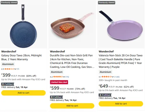 Image of Wonderchef Cookware Product @ Up to 70% Discount