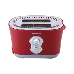 WONDERCHEF Crimson Edge Slice Toaster Plus 800 W Pop Up Toaster (Red)