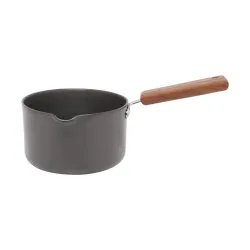 Wonderchef Ebony Hard Anodized Nonstick Sauce Pan | 16cm Non Stick Sauce Pan | 2L | 3.25 mm | Black and Brown