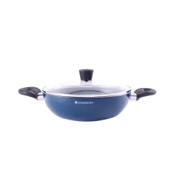 Wonderchef Galaxy Kadhai with Lid 24 cm, 2 litres, Midnight Blue