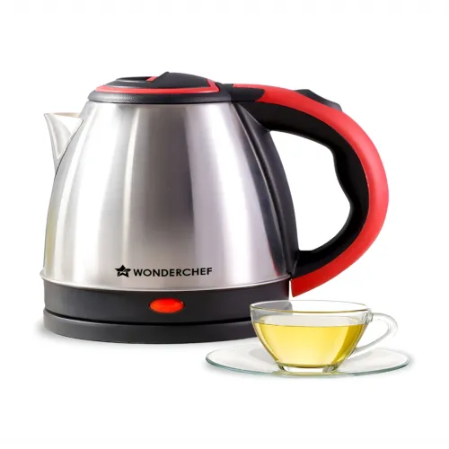 Image of Wonderchef Grey & Red Electric Kettle 1.5L