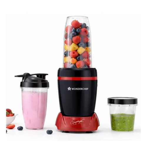 Image of Wonderchef Nutri-Blend Turbo 750W Mixer Grinder Blender Smoothie Maker