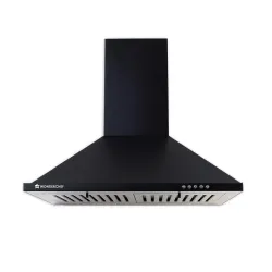 Wonderchef Power Elite Chimney | 60cm |1050 m3/hr| Baffle Filter | 3 Speed Push Button Controls | Powerful Suction | Low Noise| 7 Year Wr | Black
