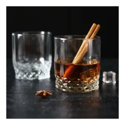Wonderchef Rosa Whiskey Tumbler 320 Ml (Set of 6) Clear