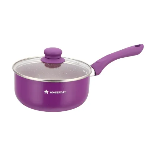 Image of Wonderchef Royal Velvet 18cm Sauce pan with Glass Lid