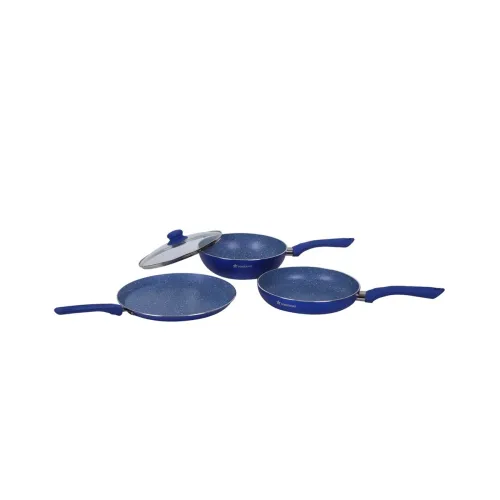 Image of Wonderchef Royal Velvet Plus Induction Base Aluminium Nonstick Cookware 4-Piece Set
