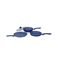 Wonderchef Royal Velvet Plus Induction Base Aluminium Nonstick Cookware Set (4-Piece)