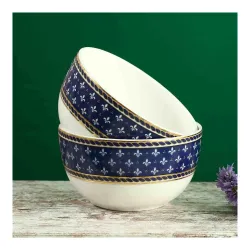 Wonderchef Sicilia Fine Bone China Katori - Royal Blue - Set of 2 Pcs