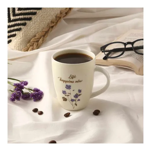 Image of Wonderchef Sicilia “Life Happens Now” Bone China Mug